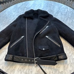 ALL SAINTS Shearling/Sheepskin Coat